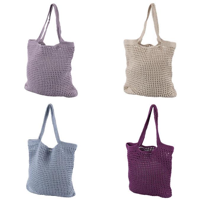 Borsa Uncinetto,100% Cotone, Doppio