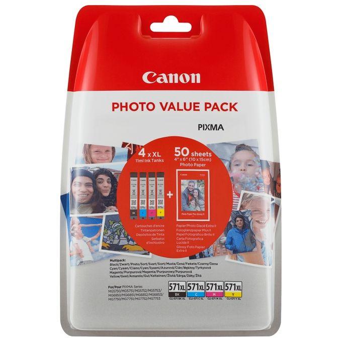 Canon Cli-571xl Pack+50 Fogli