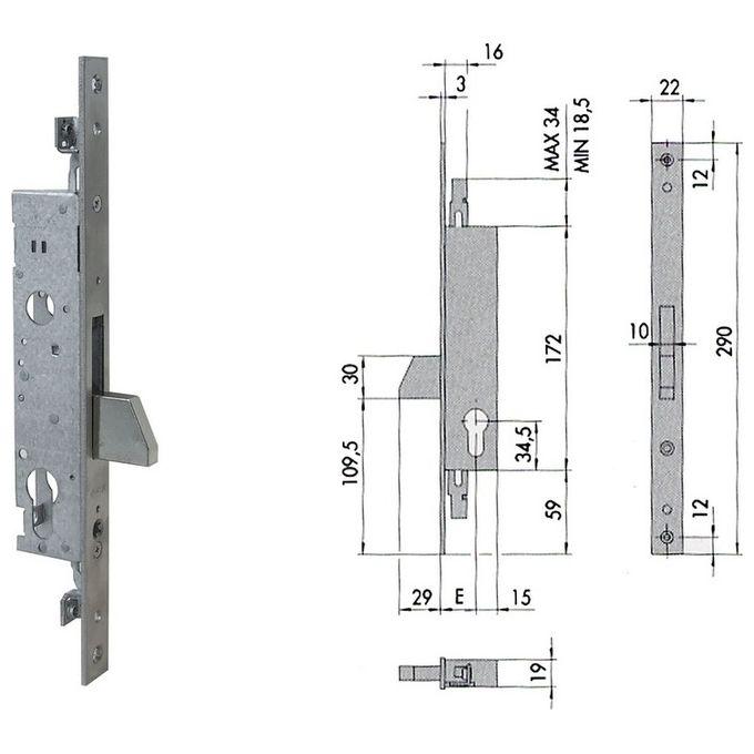 Cisa 46220-30 Serratura S/c.catenaccio