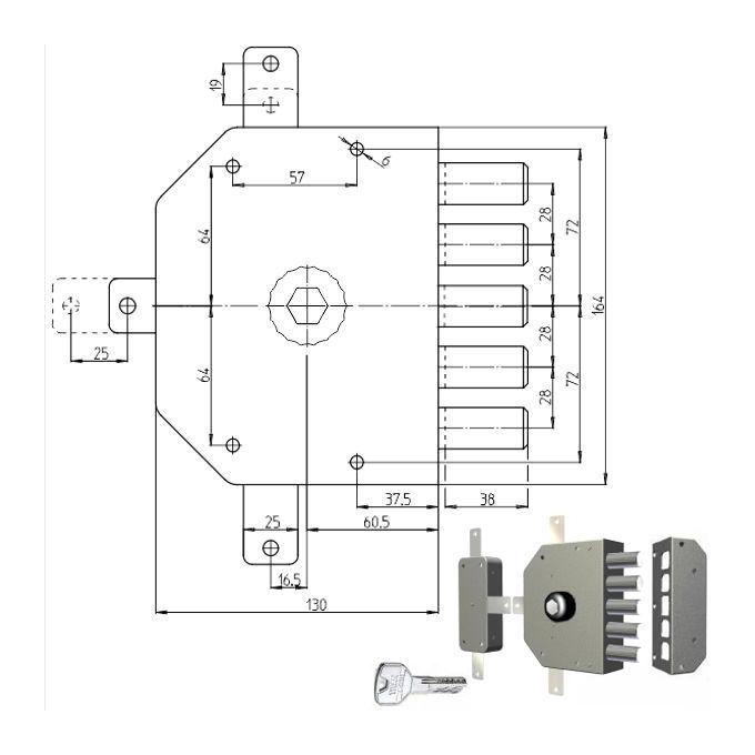 CR Serratura Sicurezza Quintuplice