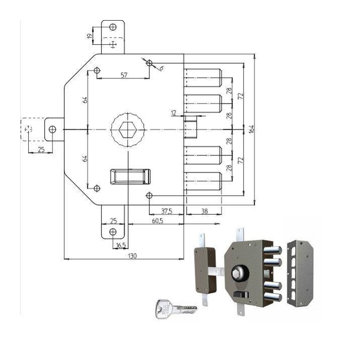 Cr Serratura Sicurezza Quintuplice