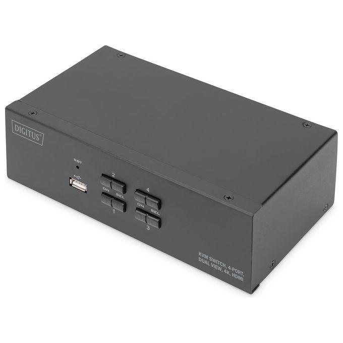 Digitus KVM-Switch 4-Porte Dual-Display