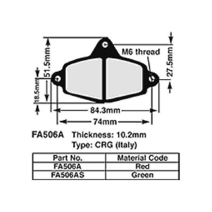 EBC FA506AS Pastiglie Freno