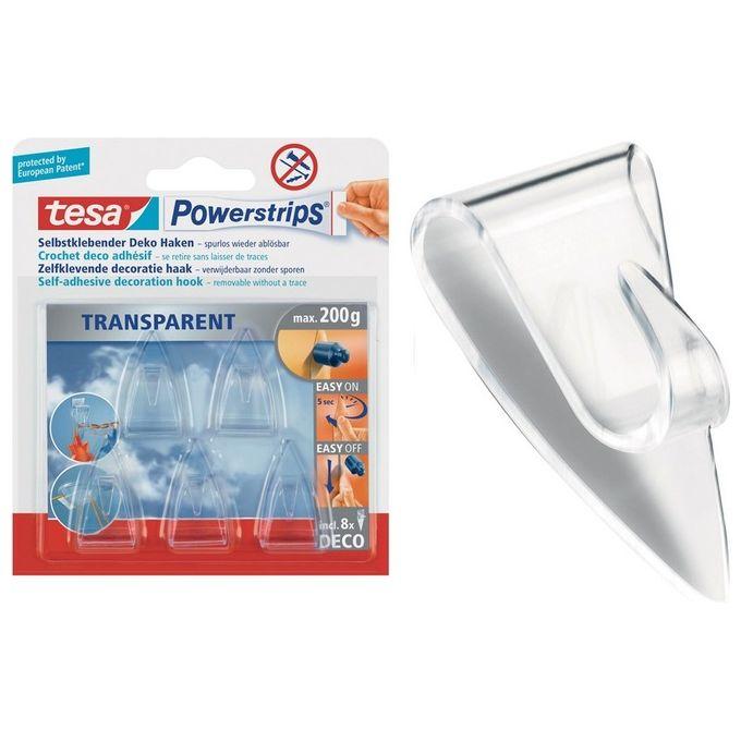 Tesa Powerstrips Ganci Trasparente