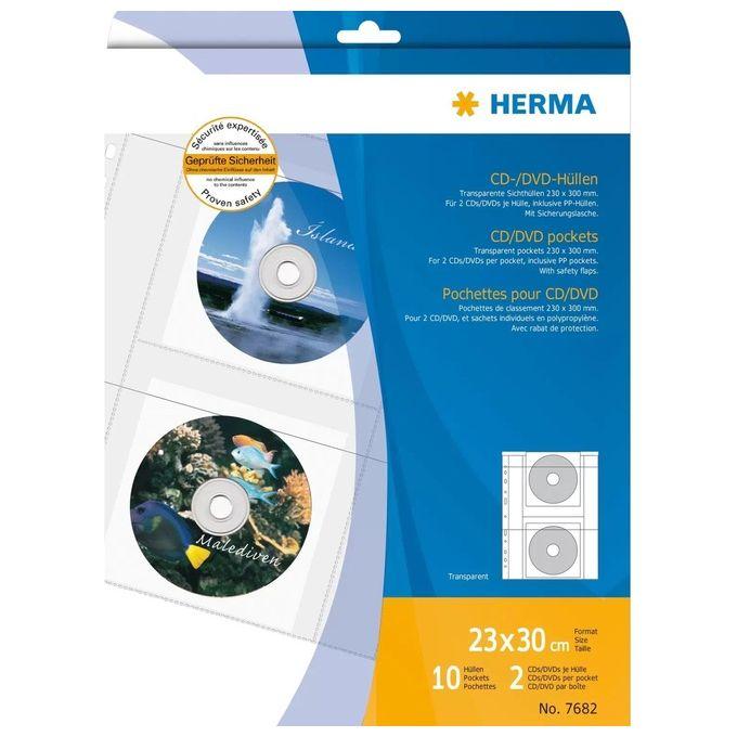 Herma Custodia Cd/Dvd Trasparente