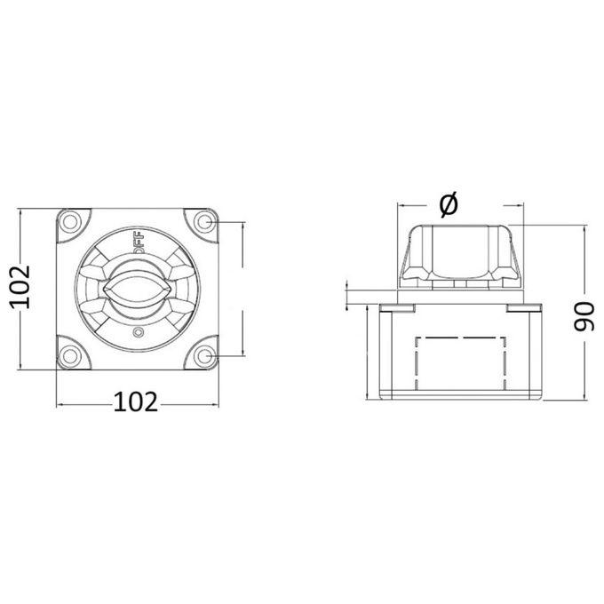 Interruttore/deviatore Per Batterie 550a