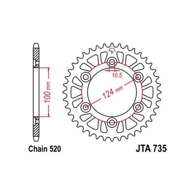 Jt Sprokets Corona Alluminio