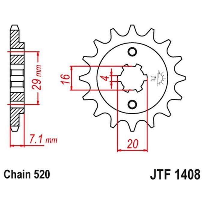 Jt Sprokets Pignone 1408