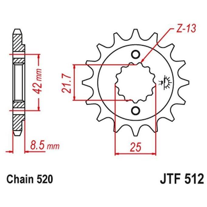 Jt Sprokets Pignone 512