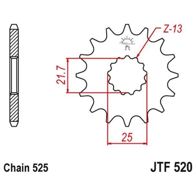 Jt Sprokets Pignone 520