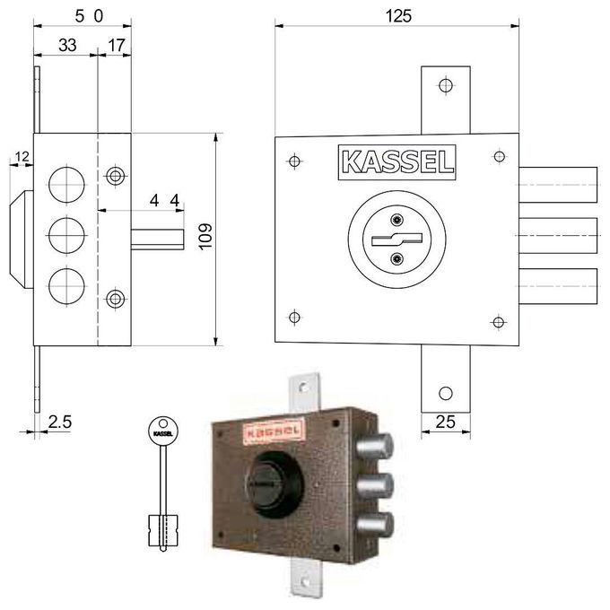 Kassel Serratura Sicurezza Triplice