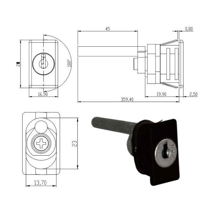 OMR 163395q Serratura Mobili