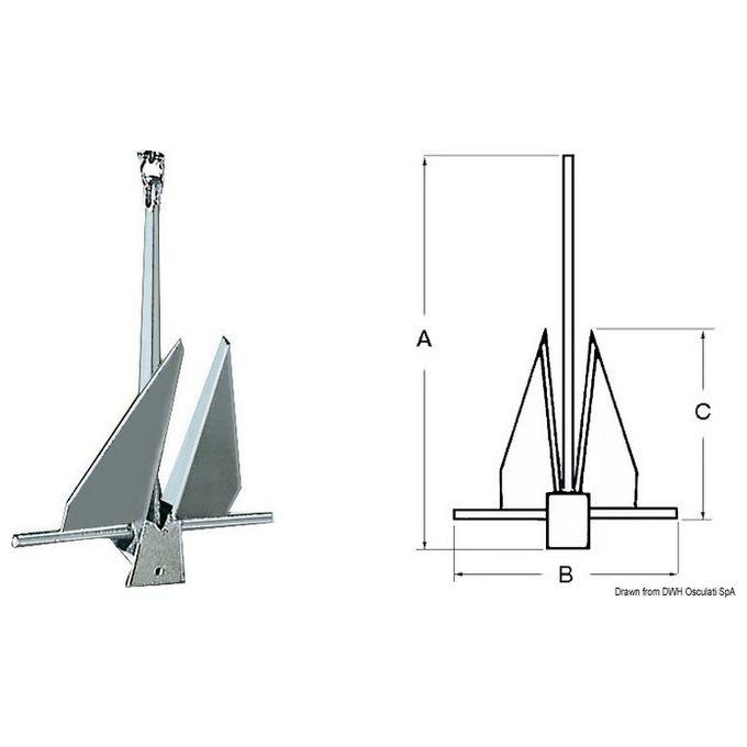 Ancora Danforth 10 Kg