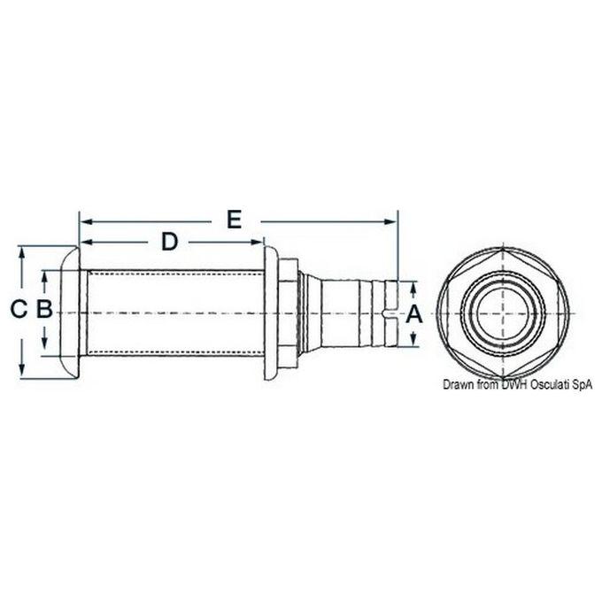 Scarico Nylon 1 3/8