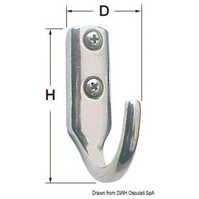 Gancetto Inox 25x41 Mm