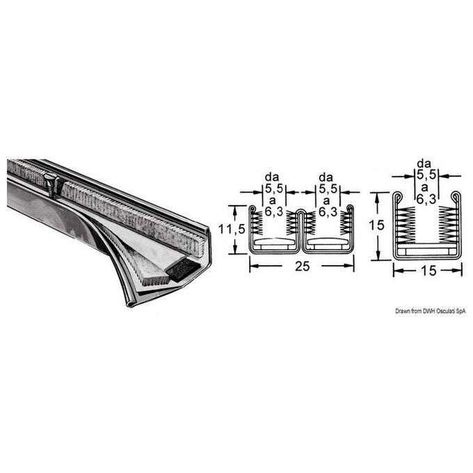 Canalina Inox Semplice 15