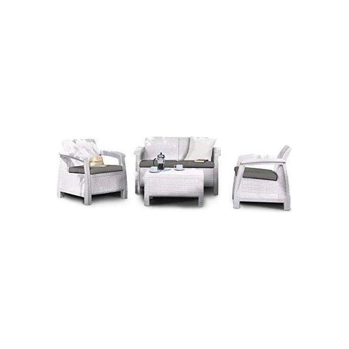 Set Rattan Corfu Bianco