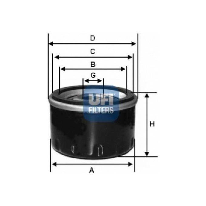 Ufi 23.149.00 Filtro Olio